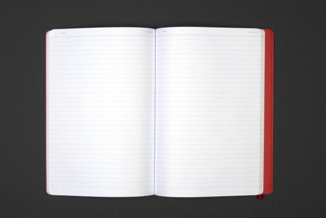 Блокнот OXFORD Black ’n’ Red A5 72л линейка фикс.резинка карман мягкая обложка