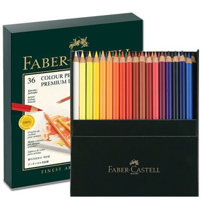 Цветные карандаши Faber Castell Polychromos набор из 36 цветов коллекционное издание в кожаном кейсе купить в магазине для художников ArtCraft.Space