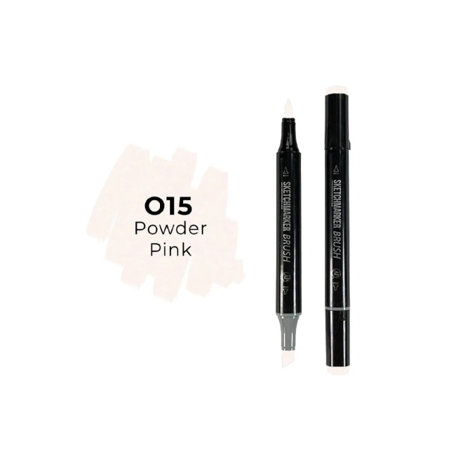 Маркер SKETCHMARKER Brush двухсторонний на спирт.основе цв.O15 Розовая пудра