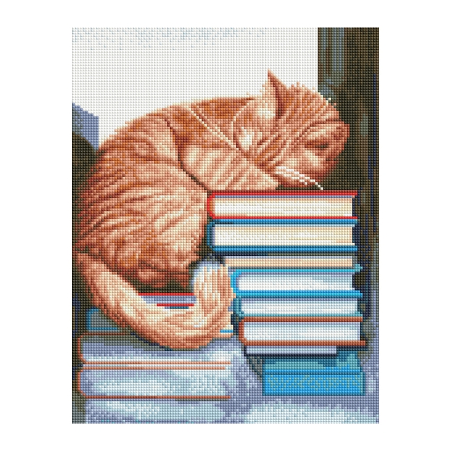 Алмазная мозаика ТРИ СОВЫ "Дневной сон", 30*40см, холст, картонная коробка с пластиковой ручкой Алмазная мозаика ТРИ СОВЫ "Дневной сон", 30*40см, холст, картонная коробка с пластиковой ручкой