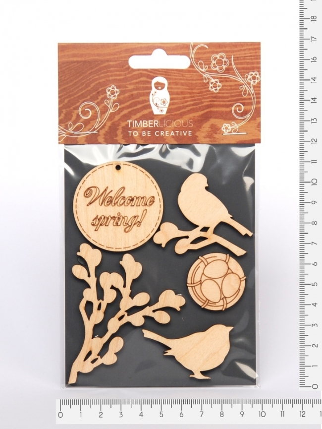 Набор заготовок для декорирования Spring4 фанера 10х14см,