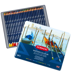 Набор акварельных карандашей Watercolour 24цв в метал.упак
