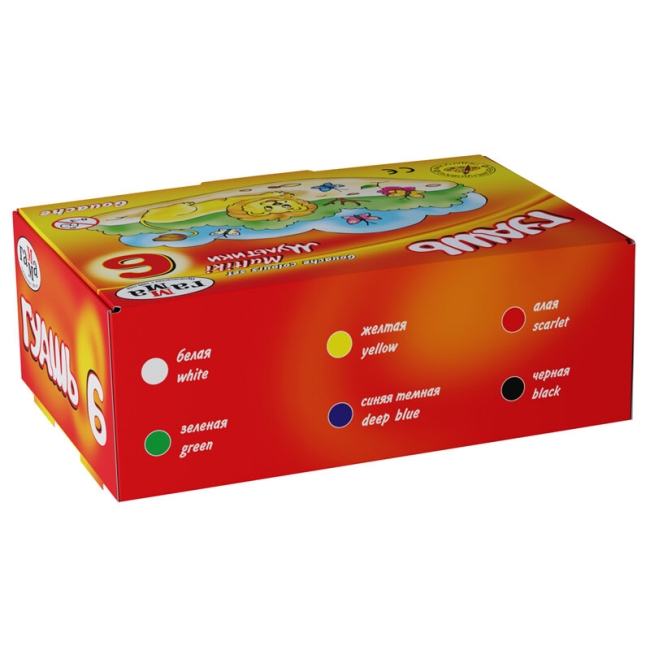 Гуашь Гамма "Мультики" набор детских красок 6 цветов в банках 20 мл купить в художественном магазине ArtCraft.Space с доставкой по всему миру Гуашь Гамма "Мультики" набор детских красок 6 цветов в банках 20 мл купить в художественном магазине ArtCraft.Space с доставкой по всему миру