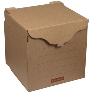 Короб архивный OfficeSpace, 33*31*34см, для регистраторов, накопителей, фронтальная загрузка, липучка Короб архивный OfficeSpace, 33*31*34см, для регистраторов, накопителей, фронтальная загрузка, липучка