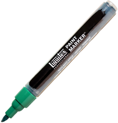 Маркер акриловый LIQUITEX PAINT MARKER Fine 2 мм №317 зеленая ФЦ (синий оттенок) купить в магазине маркеров ArtCraft.Space