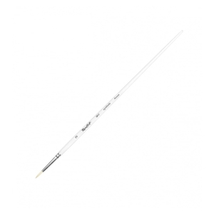 Кисть Roubloff Серия 1В12 синтетика круглая белая ручка длинная №3