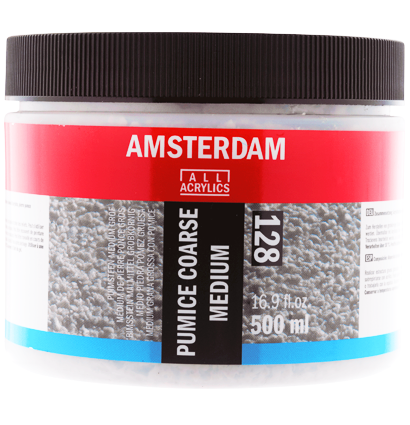Медиум для акрила Amsterdam Pumice Coarse Medium для придания крупнозернистой структуры 128 в банке 500 мл купить в художественном магазине ArtCraft.Space с доставкой по РФ и СНГ