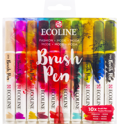 Акварельные маркеры Ecoline Brush Pen в наборе 10 цветов "Мода" купить в художественном магазине ArtCraft.Space