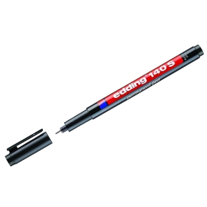 Маркер перманентный для глянцевых поверхностей Edding "140 S" черный, игольчатый, 0,3мм