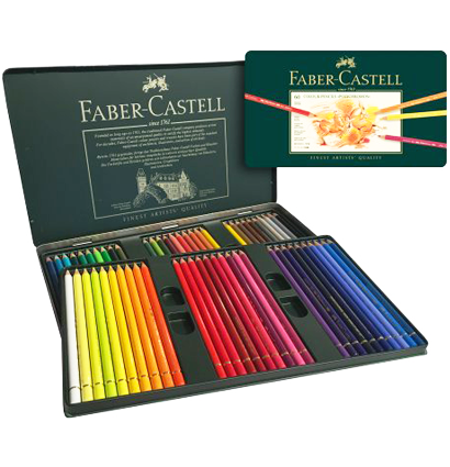 Цветные карандаши Faber Castell Polychromos набор из 60 цветов в фирменном чехле купить в магазине художественных товаров ArtCraft.Space