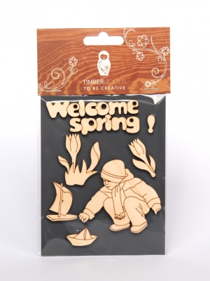 Набор заготовок для декорирования Spring5 фанера 10х14см,