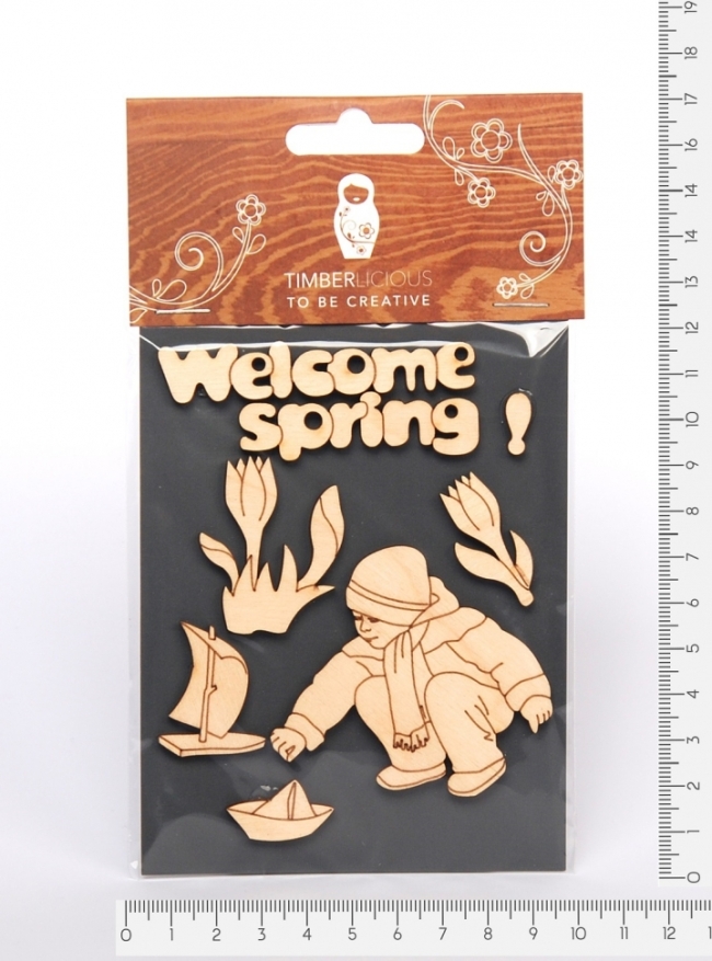 Набор заготовок для декорирования Spring5 фанера 10х14см,