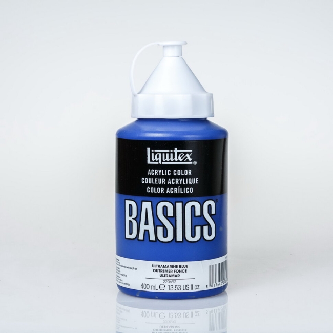 Краска акриловая LIQUITEX Basics №380 ультрамарин синий 400 мл купить в художественном магазине ArtCraft.Space с доставкой по всему миру