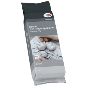 Масса для моделирования Гамма "Хобби", самоотвердевающая, серый, 500г