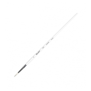Кисть Roubloff Серия 1В12 синтетика круглая белая ручка длинная №4