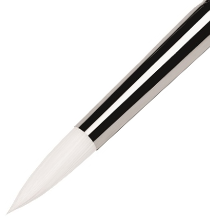 Кисть Roubloff синтетика  №4 круглая белая для акрила, гуаши, масла с длинной ручкой купить в художественном магазине ArtCraft.Space с доставкой по всему миру