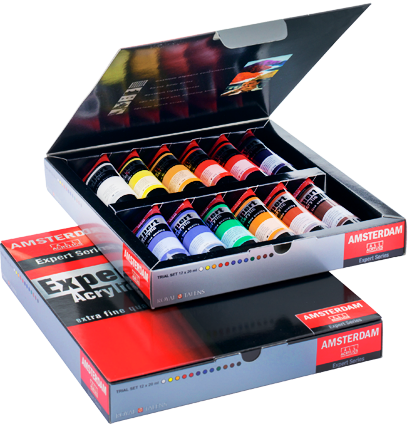 Набор акриловых красок Amsterdam Expert Series 12 цветов в тубах 20 мл купить в художественном магазине ArtCraft.Space с доставкой по всему миру