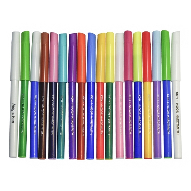 Фломастеры Koh-I-Noor "Magic", 16+2цв., трехгранные, ПВХ, европодвес Фломастеры Koh-I-Noor "Magic", 16+2цв., трехгранные, ПВХ, европодвес
