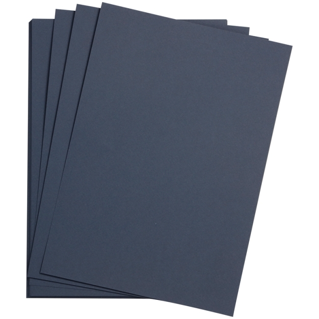 Цветная бумага 500*650мм., Clairefontaine "Etival color", 24л., 160г/м2, темно-синий, легкое зерно, хлопок