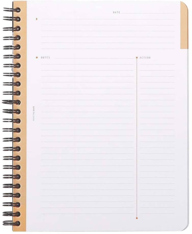 Ежедневник Rhodiactive, 225х297 мм, черный, ПП обложка, клетка, 80л, белый, микроперф., 90г/м2, спир,