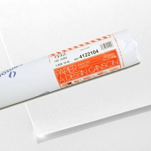 Бумага для графики и черчения Canson Dessin Ja 1557 мелкозернистая белая в рулоне 1.5 х 10 м / 160 гм купить в художественном магазине ArtCraft.Space с доставкой по всему миру