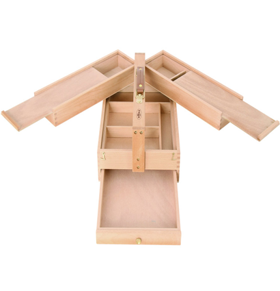 Ящик для художника для кистей и красок Гамма "Московская палитра" B07 36х23.5х15 см из бука купить в художественном магазине ArtCraft.Space с доставкой по РФ и СНГ