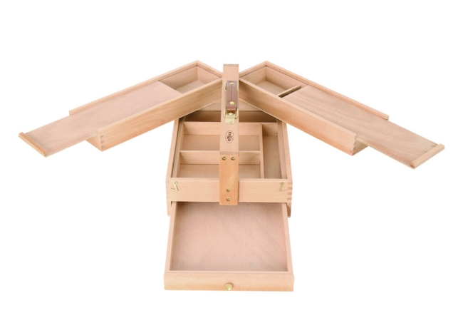 Ящик для художника для кистей и красок Гамма "Московская палитра" B07 36х23.5х15 см из бука купить в художественном магазине ArtCraft.Space с доставкой по РФ и СНГ