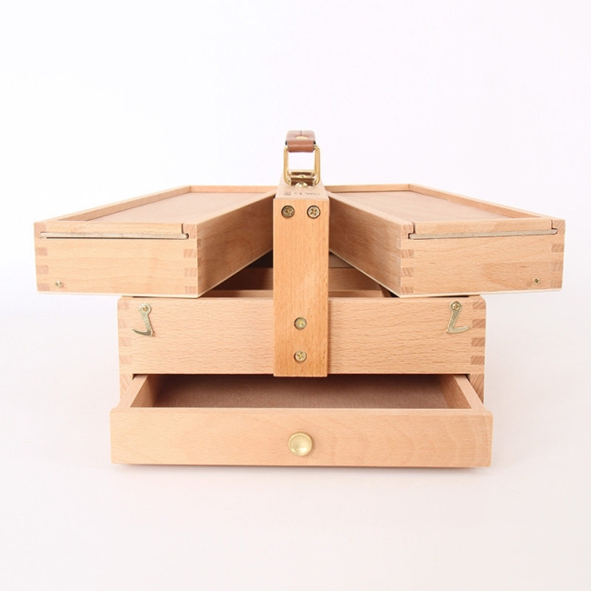 Ящик для художника для кистей и красок Гамма "Московская палитра" B07 36х23.5х15 см из бука купить в художественном магазине ArtCraft.Space с доставкой по РФ и СНГ