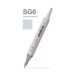Маркер SKETCHMARKER двухсторонний на спирт.основе цв.SG6 Простой серый 6 Маркер SKETCHMARKER двухсторонний на спирт.основе цв.SG6 Простой серый 6
