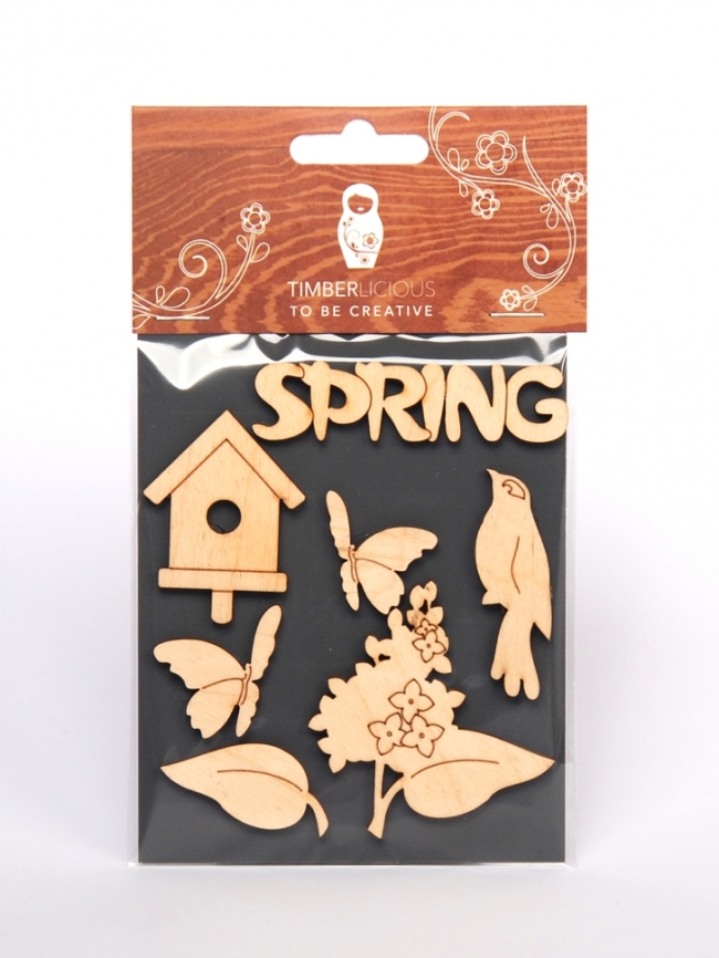 Набор заготовок для декорирования Spring6 фанера 10х14см,