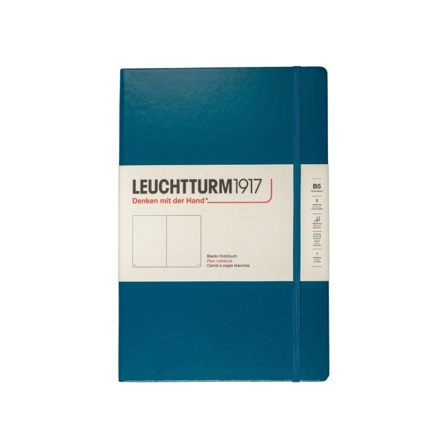 Блокнот Leuchtturm1917 Composition B5 (17.8x25.4см), 80г/м2 - 109л.без линовки твердая обложка, цвет: Тихоокеанский Зеленый