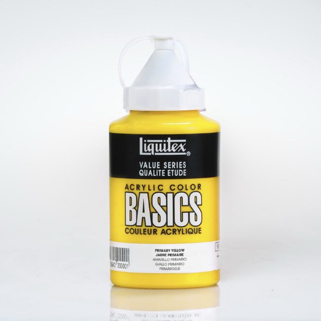 Краска акриловая LIQUITEX Basics №410 желтый основной 400 мл купить в художественном магазине ArtCraft.Space с доставкой по всему миру