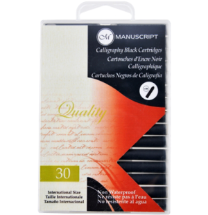 Набор картриджей Manuscript Fountain Pen 38мл Черный 30шт блистер,