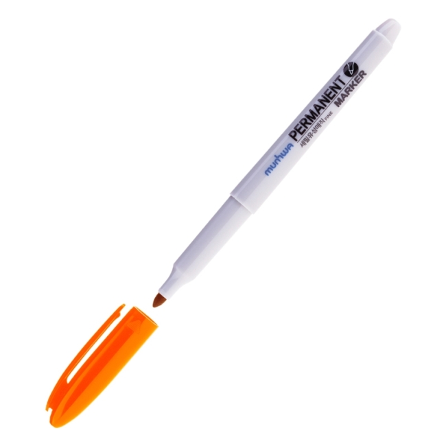 Маркер перманентный MunHwa оранжевый, пулевидный, 1,5мм Маркер перманентный MunHwa оранжевый, пулевидный, 1,5мм