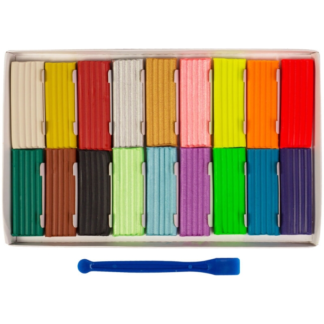 Пластилин Гамма "Оранжевое солнце" набор 18 цветов со стеком картонная упаковка купить в художественном магазине ArtCraft.Space с доставкой по всему миру