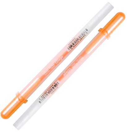 Глянцевая ручка-контур Sakura Glaze 3D Roller Orange для всех поверхностей оранжевая купить в магазине товаров для скетчинга и леттеринга ArtCraft.Space с доставкой по РФ и СНГ