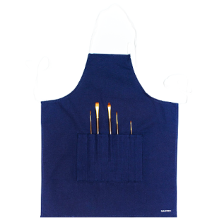 Фартук хлопковый для художника  Малевичъ, синий