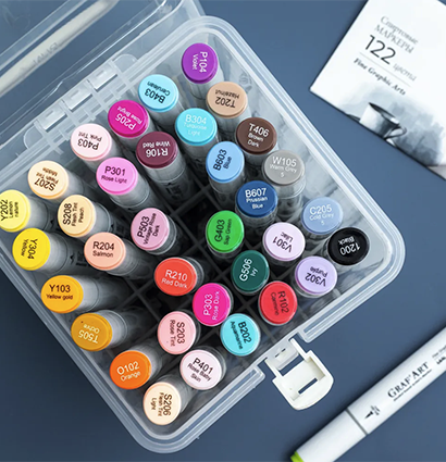 Набор спиртовых маркеров Малевичъ GrafArt Brush, Базовый 36 цветов,