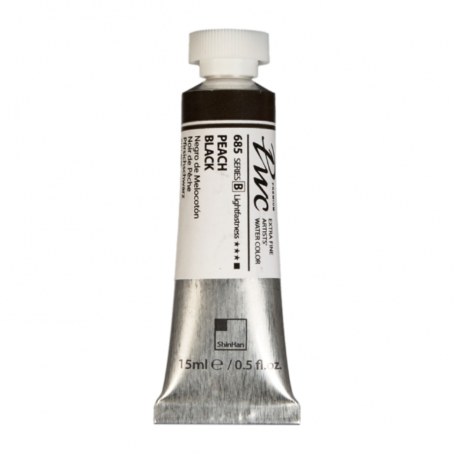 Краска акварельная SH PWC туба 15мл №685 (B) черный персик,