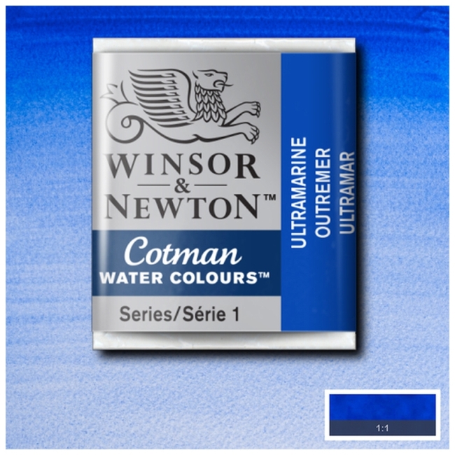 Акварель Cotman в маленьких кюветах, ультрамарин