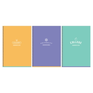 Тетрадь 80л., А4, клетка, на гребне BG "Academy", soft-touch ламинация