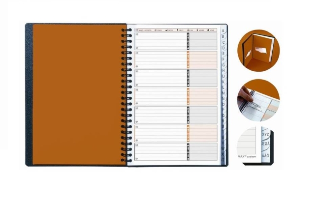 Адресная книга OXFORD International Address book A5 80л двойная спираль пластиковая обложка