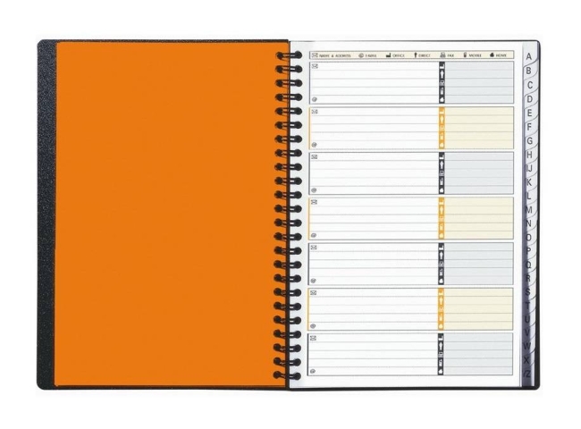 Адресная книга OXFORD International Address book A5 80л двойная спираль пластиковая обложка