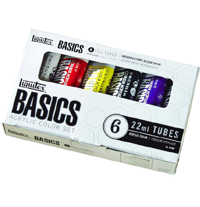 Набор акриловых красок Liquitex Acrylic Basics 6 цветов в тубах 22 мл купить в художественном магазине ArtCraft.Space с доставкой по РФ и СНГ