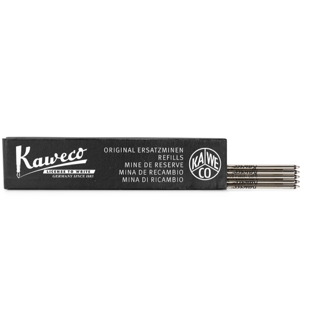 Набор стержней для шариковых ручек KAWECO D1 5 шт 1.2мм черный