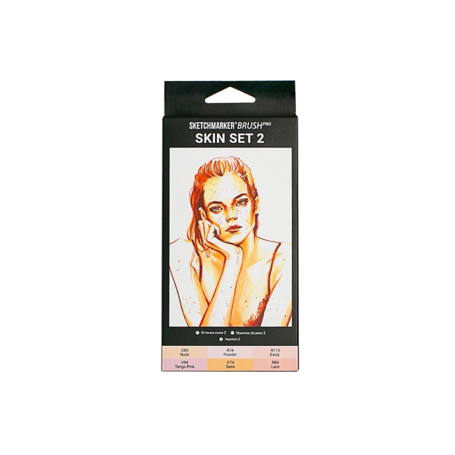 Набор маркеров SKETCHMARKER Brush Skin 2 6шт