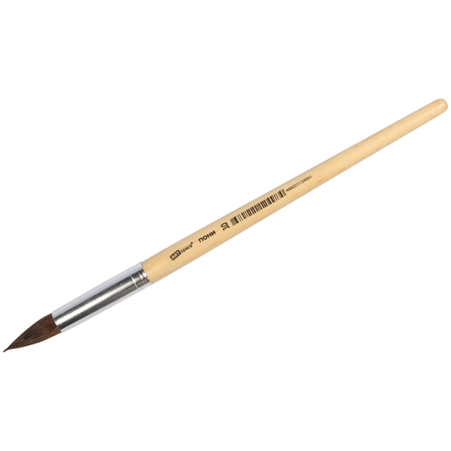 Кисть пони, ArtSpace, круглая №10, пакет, европодвес Кисть пони, ArtSpace, круглая №10, пакет, европодвес