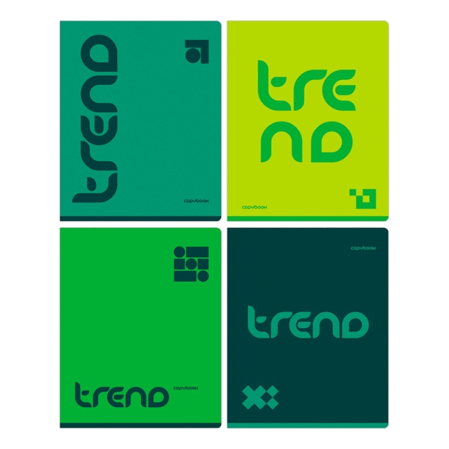 Тетрадь 48л., А5, клетка BG "Monocolor. Green trend"