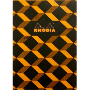 Блокнот Rhodia HERITAGE, А5, черный escher, мягкая обложка, клетка, 70л, кремовый, микроперф., 90г/м,
