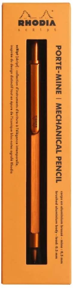 Карандаш механический Rhodia script, корпус алюминиевый оранжевый, 0,5 мм 9398C,